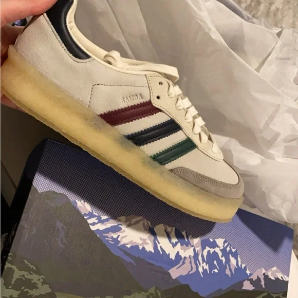 KITH adidas Clarks 8th Street Sambas by Ronnie Fieg Kithmas - White Multi - Picture 2 of 5